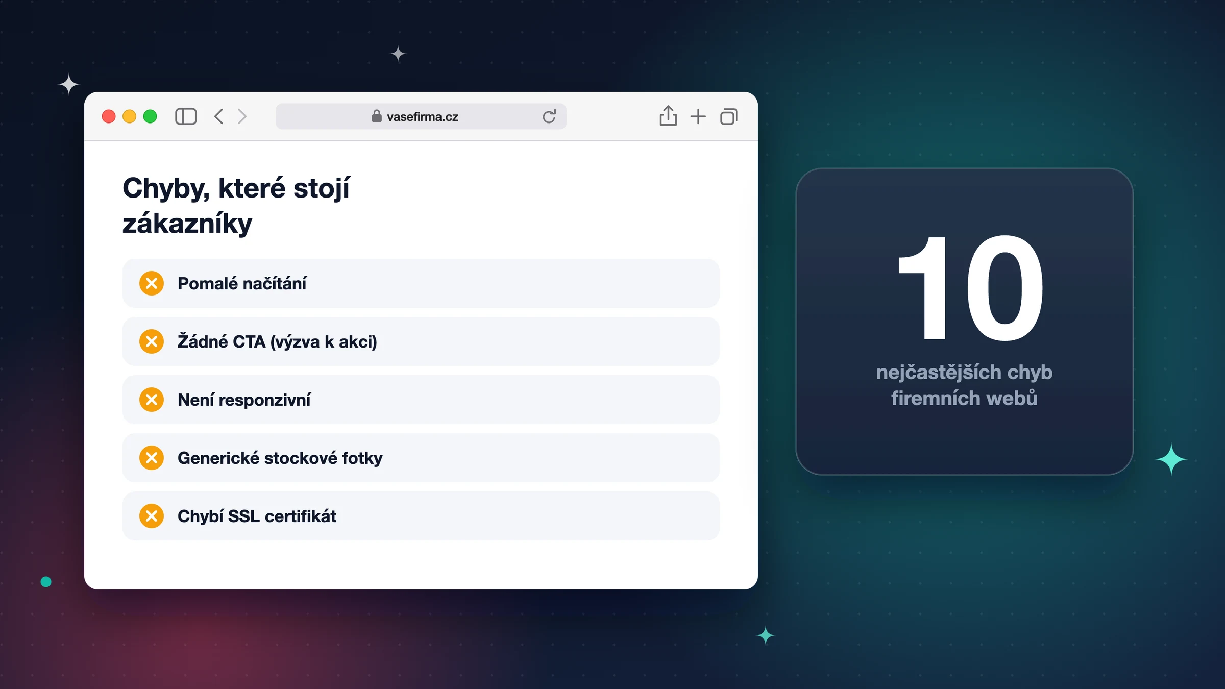 Nejčastější chyby při tvorbě webu: 10 problémů, které stojí zákazníky