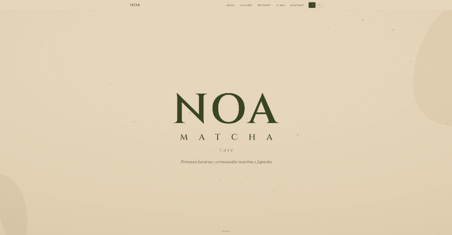 NOA Matcha Café – Prémiový web pro japonskou matcha kavárnu